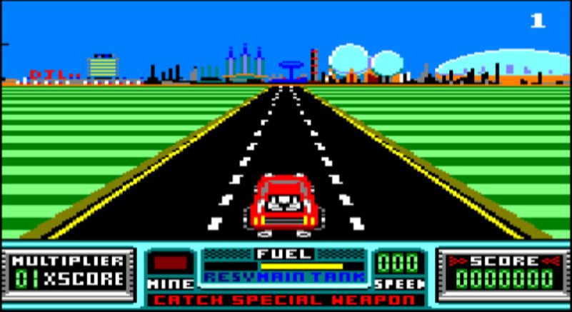 Road Blasters - Amstrad CPC game screenshot (1988) by US Gold